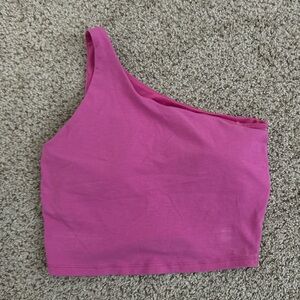Old Navy Fuchsia One-Shoulder Tank Top